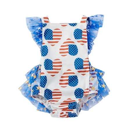 Bagilaanoe 4th of July Newborn Baby Girl Rompers Dress Print Sleeveless Bodysuit Mesh Yarn Skirt 6M 12M 18M 24M Infant Patchwork One Piece Short Jumpsuit for Independence Day
Bagilaanoe 4th of July Newborn Baby Girl Rompers Dress Print Sleeveless Bodysuit Mesh Yarn Skirt 6M 12M 18M 24M Infant Patchwork One Piece Short Jumpsuit for Independence Day