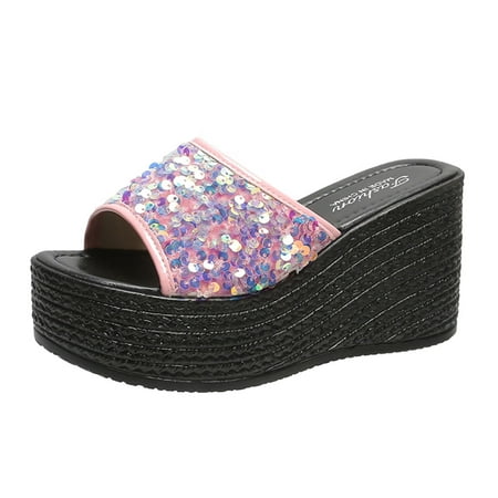 GNEIKDEING Ladies Shoes Comfortable Platform Wedge Sandals Rhinestone Sequin Fish Mouth Sandals Gift on Clearance
GNEIKDEING Ladies Shoes Comfortable Platform Wedge Sandals Rhinestone Sequin Fish Mouth Sandals Gift on Clearance