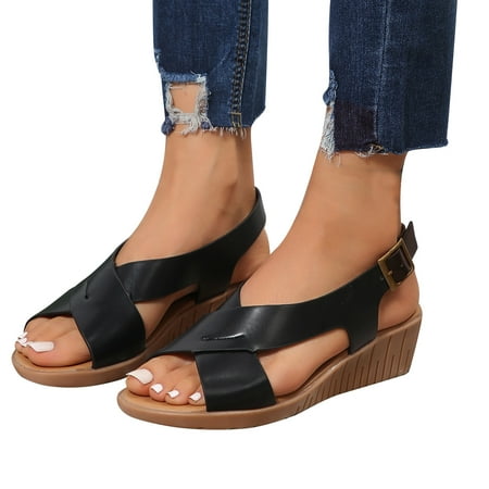 JNGSA Women s Low Heels Strappy Sandals Open Toe Ankle Strap Fashion Wedge Sandals Beach Sandals
JNGSA Women s Low Heels Strappy Sandals Open Toe Ankle Strap Fashion Wedge Sandals Beach Sandals