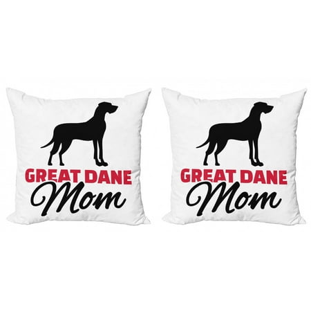 Dog Lover Throw Pillow Cushion Cover Pack of 2 Dane Mom Lettering with Simplistic Dog Silhouette Zippered Double-Side Digital Print 4 Sizes Charcoal Grey Dark Pink by Ambesonne
Dog Lover Throw Pillow Cushion Cover Pack of 2 Dane Mom Lettering with Simplistic Dog Silhouette Zippered Double-Side Digital Print 4 Sizes Charcoal Grey Dark Pink by Ambesonne