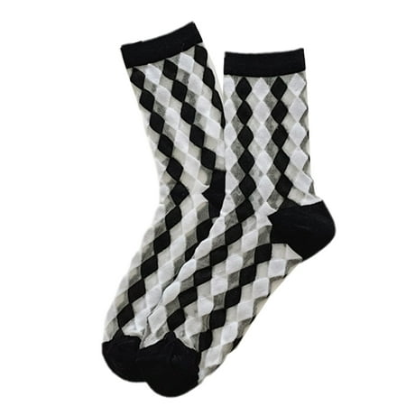 Women Mesh Crystal Fiber Patchwork Crew Socks Harajuku Japanese Preppy Style Colorblock Argyle Diamond Plaid Pattern Skateboard Calf Hosiery
Women Mesh Crystal Fiber Patchwork Crew Socks Harajuku Japanese Preppy Style Colorblock Argyle Diamond Plaid Pattern Skateboard Calf Hosiery