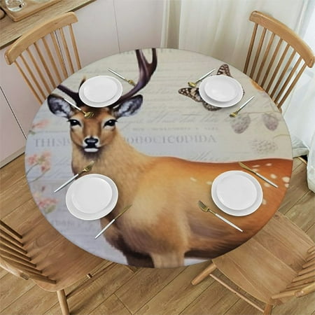 BCIIG Deer Butterflies Annabel Kidston Round Table Cover Stain Resistant Washable Perfect for Indoor Outdoor Kitchen Dining Wedding Parties Elastic Edge 100% Polyester Fiber 54 -58
BCIIG Deer Butterflies Annabel Kidston Round Table Cover Stain Resistant Washable Perfect for Indoor Outdoor Kitchen Dining Wedding Parties Elastic Edge 100% Polyester Fiber 54 -58