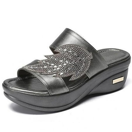 Hvyes Thick Sole Wedge Sandals Women Comfortable Summer Casual Walking Shoes Ladies Elegant Platform Loafers
Hvyes Thick Sole Wedge Sandals Women Comfortable Summer Casual Walking Shoes Ladies Elegant Platform Loafers