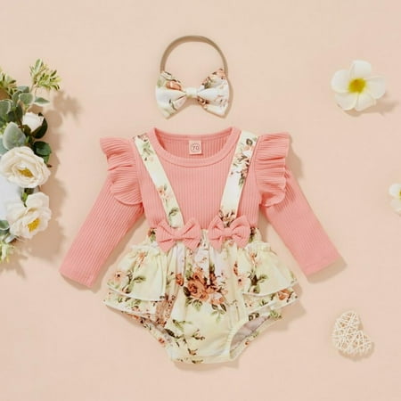 Patgoal Newborn Girl Clothes Infant Newborn Baby Girl Floral Summer Outfits Ruffle Ribbed T-Shirt+ Suspender Shorts Pants+Headband
Patgoal Newborn Girl Clothes Infant Newborn Baby Girl Floral Summer Outfits Ruffle Ribbed T-Shirt+ Suspender Shorts Pants+Headband