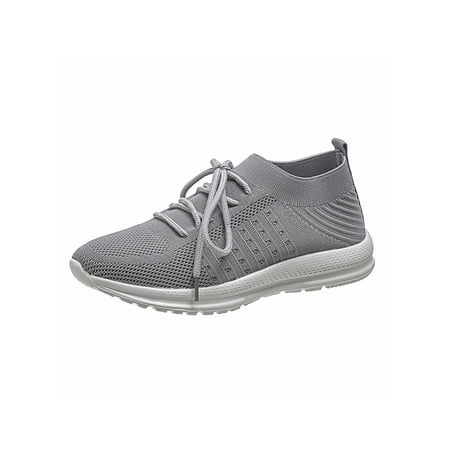GENILU Womens Breathable Casual Sneakers Knit Upper Walking Shoes Sports Low Top Flats Grey 7.5
GENILU Womens Breathable Casual Sneakers Knit Upper Walking Shoes Sports Low Top Flats Grey 7.5