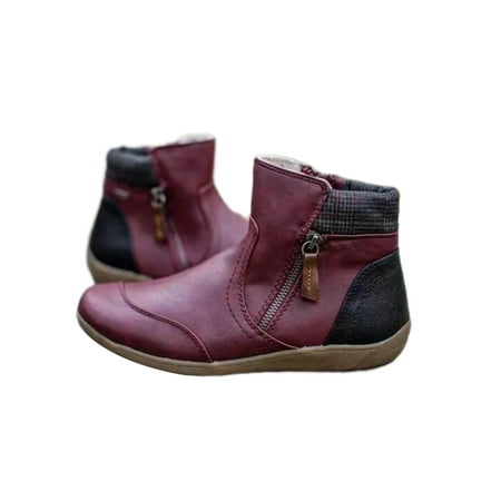 Lacyhop Ladies Winter Boots Casual Vintage Booties Plush Lined Ankle Boot Daily Non-slip Chelsea Bootie Round Toe Comfort Shoes Wine Red 7
Lacyhop Ladies Winter Boots Casual Vintage Booties Plush Lined Ankle Boot Daily Non-slip Chelsea Bootie Round Toe Comfort Shoes Wine Red 7