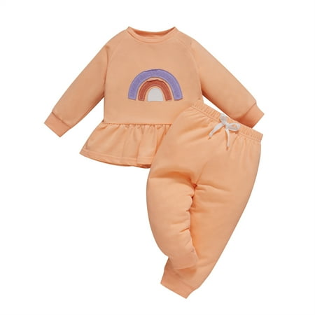 Zukuco Baby Girl Clothes Toddler Girl Rainbow Outfit Long Sleeve Shirt Pant Set Fall Winter Clothing for Girl 18-24 Months
Zukuco Baby Girl Clothes Toddler Girl Rainbow Outfit Long Sleeve Shirt Pant Set Fall Winter Clothing for Girl 18-24 Months