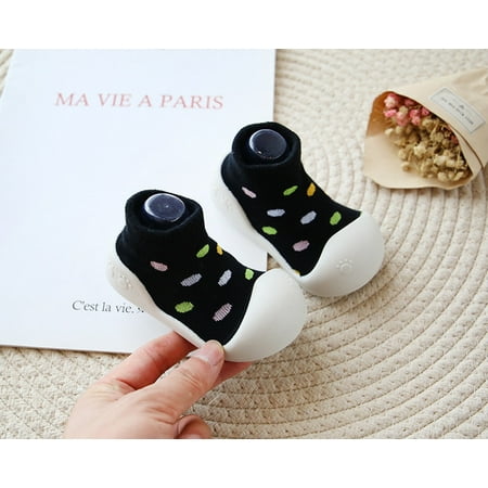 Toyella Floor Socks Shoes Baby Non-slip Footwear Soft Sole Indoor Shoe Covers Feet Baotou black spots 11.5cm
Toyella Floor Socks Shoes Baby Non-slip Footwear Soft Sole Indoor Shoe Covers Feet Baotou black spots 11.5cm