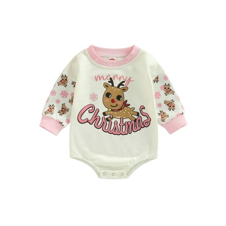 Amuver Christmas Toddler Baby Rompers Snowman/ Elk/ Santa Print Casual Long Sleeve Jumpsuit for Newborn Girl Boy
Amuver Christmas Toddler Baby Rompers Snowman/ Elk/ Santa Print Casual Long Sleeve Jumpsuit for Newborn Girl Boy