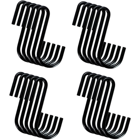 southwit 20 Pack 4 Inch Heavy Duty S Hooks Black S Shaped Hooks Hanging Hangers Hooks for Kitchen Bathroom Bedroom and Office: Pan Pot Coat Bag Plants(20 Pack/Black/Large)
southwit 20 Pack 4 Inch Heavy Duty S Hooks Black S Shaped Hooks Hanging Hangers Hooks for Kitchen Bathroom Bedroom and Office: Pan Pot Coat Bag Plants(20 Pack/Black/Large)