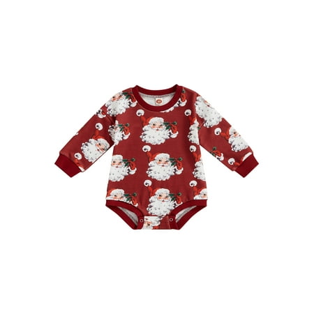 Gureui Newborn Toddler Infant Baby Girls Boys Christmas Casual Romper Long Sleeve Santa Claus/Letter Santa Claus Print Romper
Gureui Newborn Toddler Infant Baby Girls Boys Christmas Casual Romper Long Sleeve Santa Claus/Letter Santa Claus Print Romper