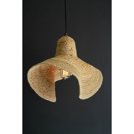 WOVEN SEAGRASS FLOPPY HAT PENDANT LIGHT