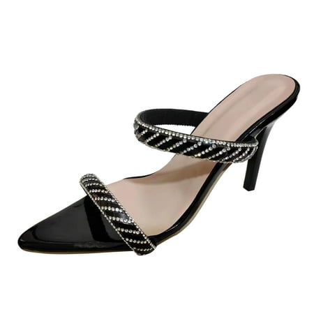 Sandals Women Dressy Summer Fashion Summer Color Leather Rhinestone Decorative Pointed Thin High Heeled Sandals Womens Shoes Dressy Casual
Sandals Women Dressy Summer Fashion Summer Color Leather Rhinestone Decorative Pointed Thin High Heeled Sandals Womens Shoes Dressy Casual