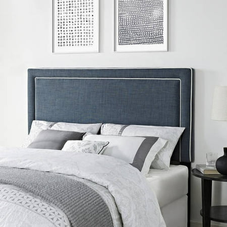 Better Homes and Gardens Full\/Queen Headboard with Border and Contrasting Stitching, Multiple Colors