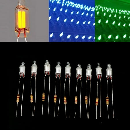 10Pcs Neon Light Bulbs 4*10mm 5*13mm Main Power Indicator With Resistance 220V