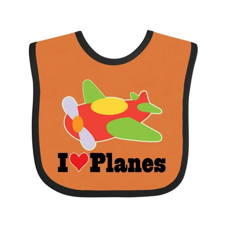 Inktastic I Love Planes Cute Airplane Gift Baby Boy or Baby Girl Bib