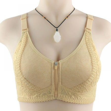 Women s Front Zipper Push Up Gathering Bra- Plus Size Middle-Old Aged Solid Color Cotton Skin-Friendly Underwear Soft Breathabke Bralette(1-Packs)
Women s Front Zipper Push Up Gathering Bra- Plus Size Middle-Old Aged Solid Color Cotton Skin-Friendly Underwear Soft Breathabke Bralette(1-Packs)
