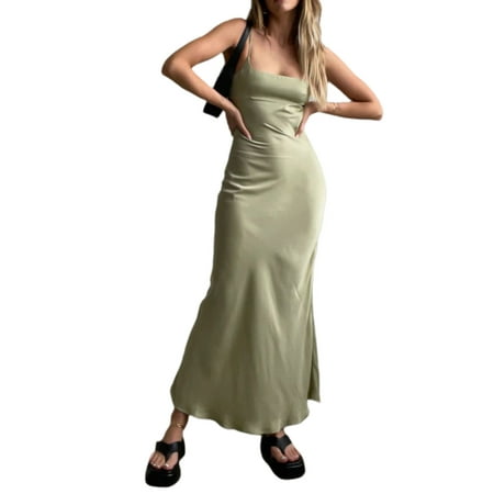 Eyicmarn Women Floral Print Dress Adjustable Sling Straps Ankle Length Sleeveless One-Piece Gown
Eyicmarn Women Floral Print Dress Adjustable Sling Straps Ankle Length Sleeveless One-Piece Gown