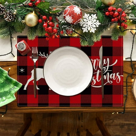 Christmas Placemat Cotton Linen Tablecloth Thermal Mat Kitchen Table Mat
Christmas Placemat Cotton Linen Tablecloth Thermal Mat Kitchen Table Mat