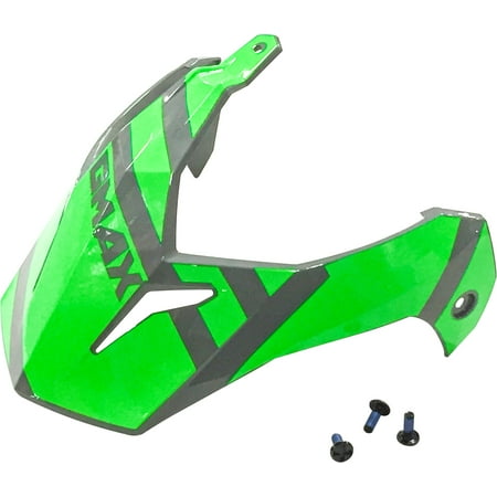 GMAX - G011102 - VISOR W/SCREWS TRAPPER GREY/NEON GREEN GM-11S