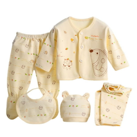 EHTMSAK Newborn Girl Outfits Clothing Set Long Sleeve Cartoon Print Button T Shirts and Pants Set with Hat Bib Yellow 0-3M One Size
EHTMSAK Newborn Girl Outfits Clothing Set Long Sleeve Cartoon Print Button T Shirts and Pants Set with Hat Bib Yellow 0-3M One Size