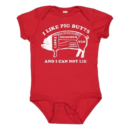 Inktastic I Like Pig Butts WHT Gift Baby Boy or Baby Girl Bodysuit