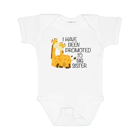 Inktastic I Have Been Promoted to Big Sister Gift Baby Girl Bodysuit