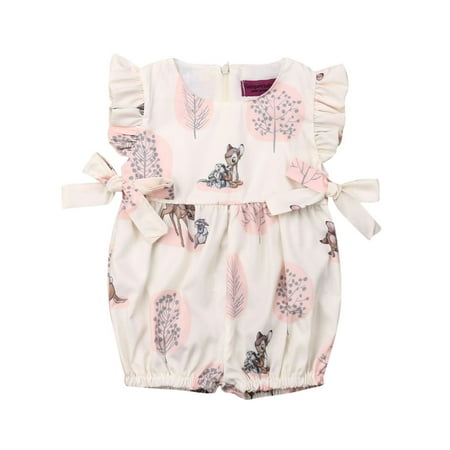 Doqcey Baby Summer Romper Deer Trees Patterns Ruffle Sleeve Waist Bows Zip Romper
Doqcey Baby Summer Romper Deer Trees Patterns Ruffle Sleeve Waist Bows Zip Romper
