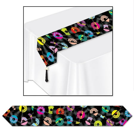 Pack of 6 - Printed Rock & Roll Table Runner by Beistle Party Supplies
