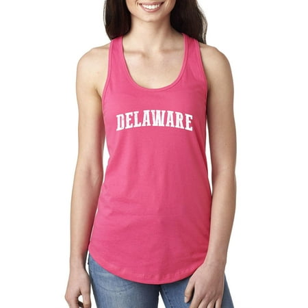 Delaware State Flag Women Tops Next Level Racerback Tank Top