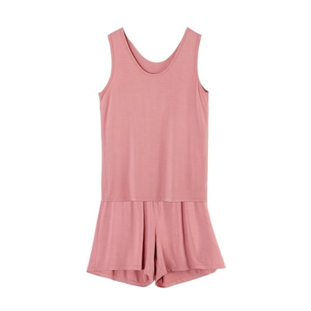 Colisha Ladies Sleepwear Crew Neck Tank Lounge Set Sleeveless Nightwear Vest Dailywear 2 Pieces Outfits Pajamas Sets Pink 3XL
Colisha Ladies Sleepwear Crew Neck Tank Lounge Set Sleeveless Nightwear Vest Dailywear 2 Pieces Outfits Pajamas Sets Pink 3XL