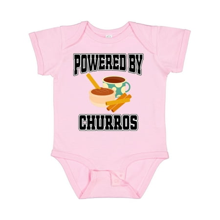 Inktastic Powered by Churros and Chocolate Gift Baby Boy or Baby Girl Bodysuit