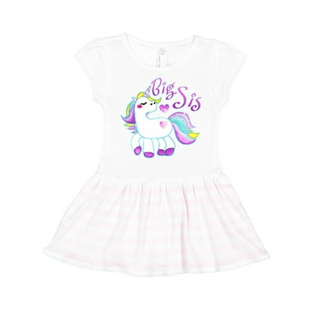 Inktastic Big Sis unicorn Gift Toddler Girl Dress