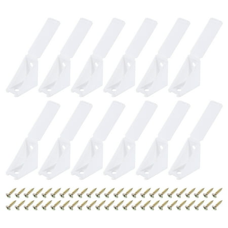 12 Pcs 90 Degree Plastic Corner Braces 38x21.5x38mm Shelf Right Angle Brackets with Screws White
12 Pcs 90 Degree Plastic Corner Braces 38x21.5x38mm Shelf Right Angle Brackets with Screws White