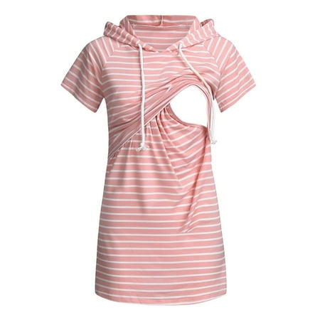 asdoklhq Maternity Clothes for Women Clearance Women Maternity Striped Maternity Top Short Sleeve Hooded Nursing T-shirt
asdoklhq Maternity Clothes for Women Clearance Women Maternity Striped Maternity Top Short Sleeve Hooded Nursing T-shirt