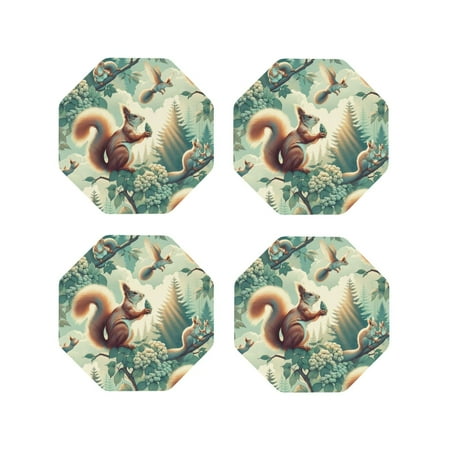 Honeii Forest squirrel surreal Print Leather Coaster Set of 4 Ideal for Safeguarding Your Furniture from Drinks Spills and Effortless Cleanup-Octagon
Honeii Forest squirrel surreal Print Leather Coaster Set of 4 Ideal for Safeguarding Your Furniture from Drinks Spills and Effortless Cleanup-Octagon
