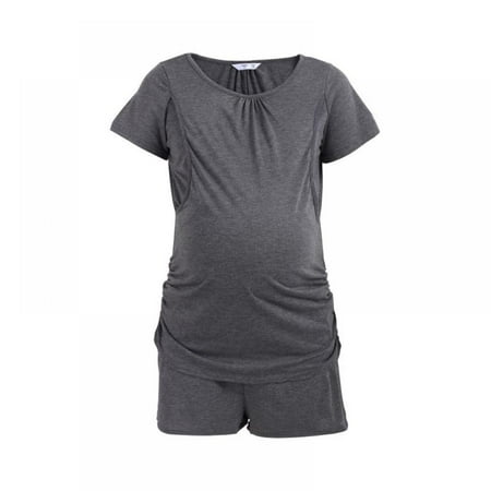 Women s Maternity Nursing Pajama Set Breastfeeding Sleepwear Set Double Layer Short Sleeve Top + Shorts Pregnancy PJS
Women s Maternity Nursing Pajama Set Breastfeeding Sleepwear Set Double Layer Short Sleeve Top + Shorts Pregnancy PJS