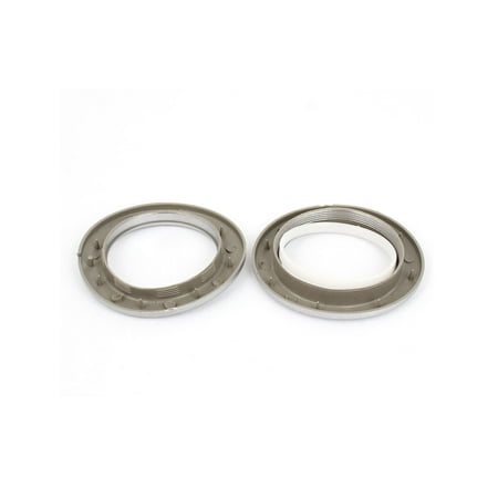 10pcs Gray Plastic 41mm Inner Dia Roman Blind Window Curtain Rings
