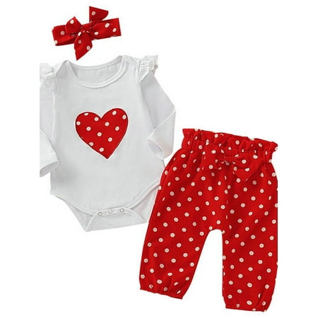 uukiA Infant Baby Girl 0-18 Months Bodysuit Polka Dot Print Long Sleeve Romper + Pants + Headband 3Pcs Set 
uukiA Infant Baby Girl 0-18 Months Bodysuit Polka Dot Print Long Sleeve Romper + Pants + Headband 3Pcs Set