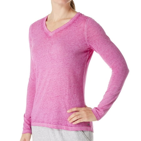 Women's Champion W1273 Authentic Burnout Wash Long Sleeve V-Neck Tee
