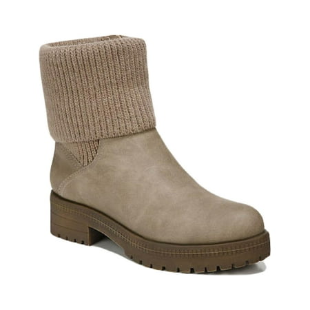 LifeStride Womens Simone Leather Almond Toe Booties
