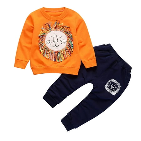 GWAABD Baby Boy Cloths Toddler Kids Baby Girls Boys Cartoon Tassels T Shirt Tops Pants 2pcs Outfits Tracksuit Set
GWAABD Baby Boy Cloths Toddler Kids Baby Girls Boys Cartoon Tassels T Shirt Tops Pants 2pcs Outfits Tracksuit Set