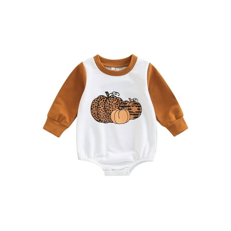 Infant Baby Girls Boys Halloween Romper Contrast Color Patchwork Long Sleeve Crewneck Pumpkin Print Short Jumpsuits
Infant Baby Girls Boys Halloween Romper Contrast Color Patchwork Long Sleeve Crewneck Pumpkin Print Short Jumpsuits