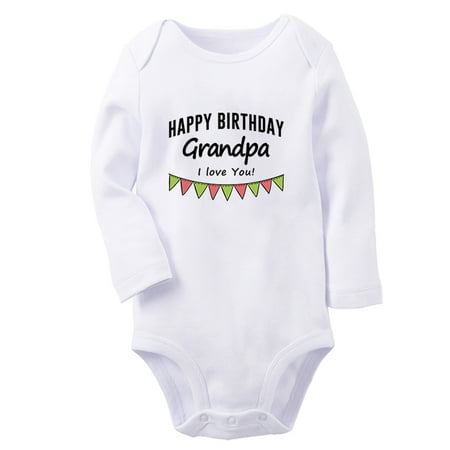 Happy Birthday Grandpa I Love You Funny Rompers Newborn Baby Unisex Bodysuits Infant Jumpsuits Toddler 0-12 Months Kids Long Sleeves Oufits (White 0-6 Months)
Happy Birthday Grandpa I Love You Funny Rompers Newborn Baby Unisex Bodysuits Infant Jumpsuits Toddler 0-12 Months Kids Long Sleeves Oufits (White 0-6 Months)