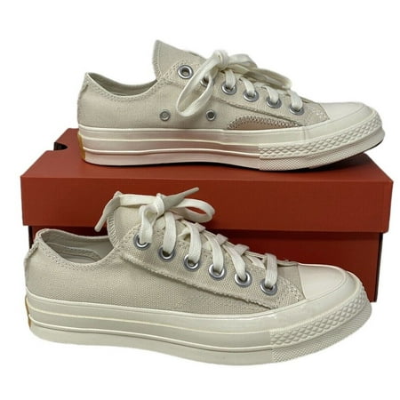 Converse Chuck 70 OX Shoes Crafted Beige Canvas Low Top Skate 572613C