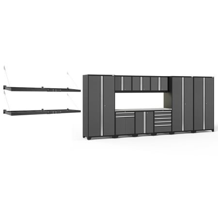 NewAge Products Pro Series Gray 12 Piece Cabinet Set Heavy Duty 18-Gauge Steel Garage Storage System LED Lights / Wall Mounted Shelf Included
NewAge Products Pro Series Gray 12 Piece Cabinet Set Heavy Duty 18-Gauge Steel Garage Storage System LED Lights / Wall Mounted Shelf Included