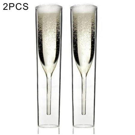 Pinshui 2/4/6 Pcs Double Wall Champagne Flutes Mouth-Blown Reusable Glass Best Gift for Parties Weddings Celebrations New
Pinshui 2/4/6 Pcs Double Wall Champagne Flutes Mouth-Blown Reusable Glass Best Gift for Parties Weddings Celebrations New