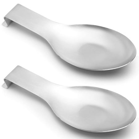 Spoon Rest for Kitchen Counter Cooking Utensil Rest Spoon Ladle Holder for Rust Resistant Silver (2PCS)
Spoon Rest for Kitchen Counter Cooking Utensil Rest Spoon Ladle Holder for Rust Resistant Silver (2PCS)