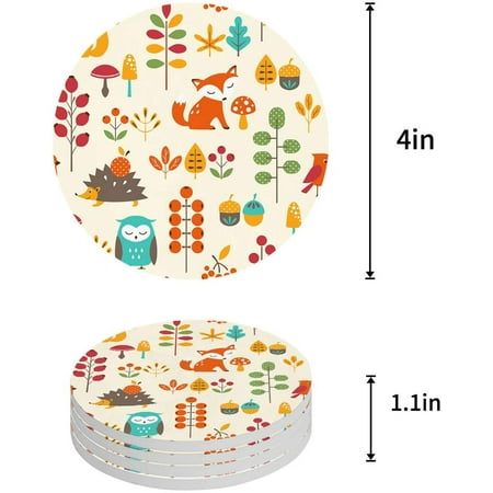 KXMDXA Cute Fox Set of 6 Round Coaster for Drinks Absorbent Ceramic Stone Coasters Cup Mat with Cork Base for Home Kitchen Room Coffee Table Bar Decor
KXMDXA Cute Fox Set of 6 Round Coaster for Drinks Absorbent Ceramic Stone Coasters Cup Mat with Cork Base for Home Kitchen Room Coffee Table Bar Decor