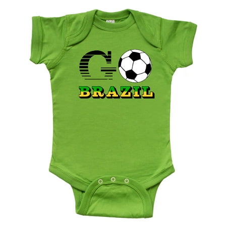 Inktastic Go Brazil- Soccer Football Gift Baby Boy or Baby Girl Bodysuit